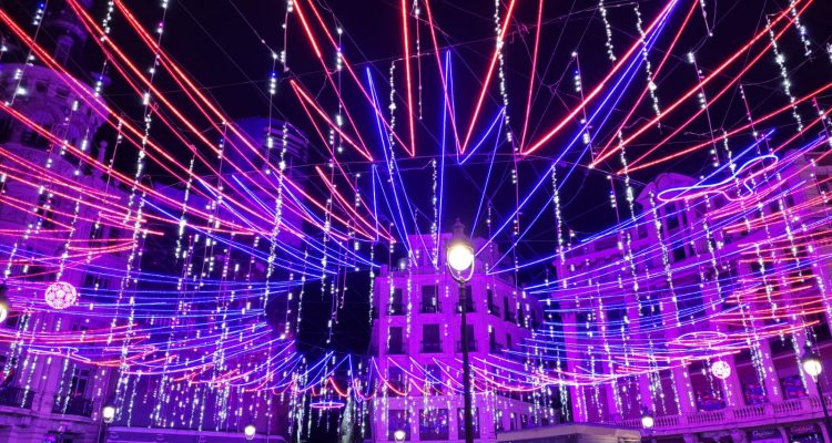 Luces en la plaza de Canalejas