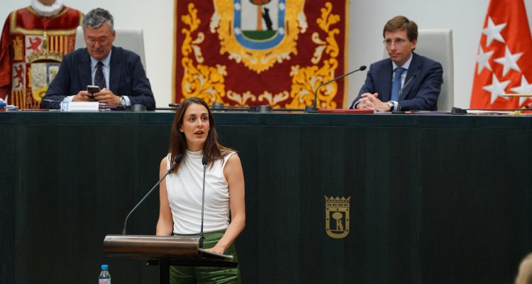 Rita Maestre, portavoz de Mas Madrid, durante su intervención