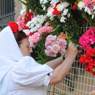 Flores para la Virgen de la Paloma