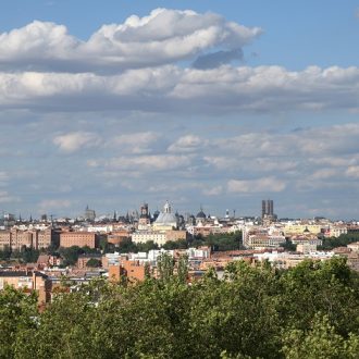 Visión de parte del skyline de Madrid