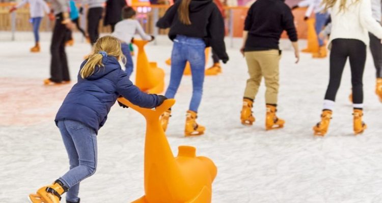 Pista de hielo en Cibeles