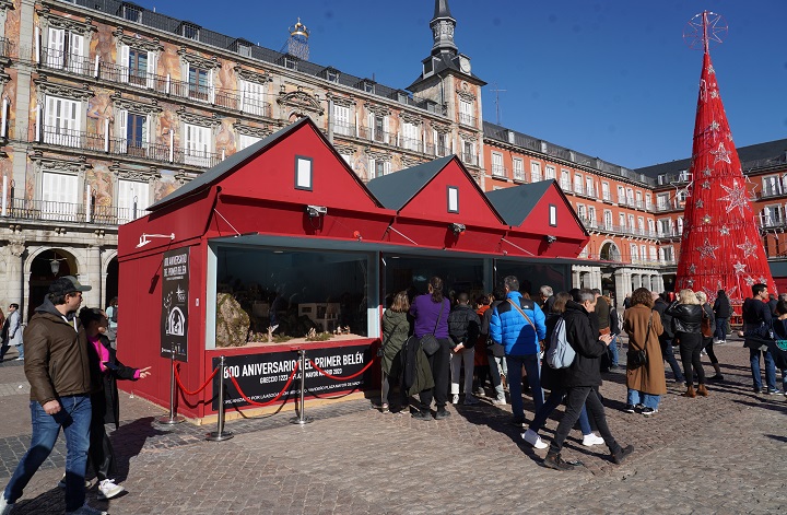 Imagen del mercadillo navideño de la Plaza Mayor