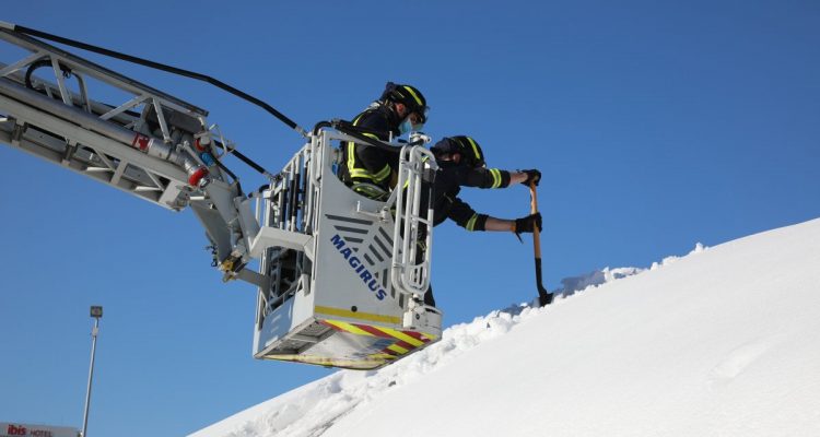 Intervención bomberos durante Filomena