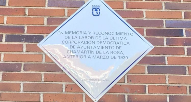 Placa conmemorativa. Memoria de Madrid