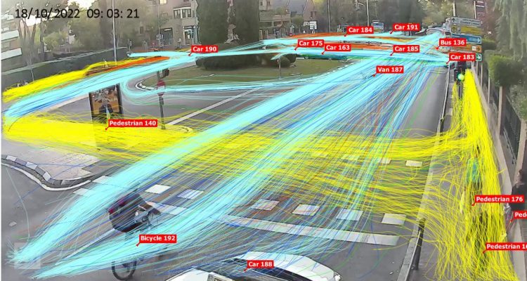 Cámara gestionada con inteligencia artificial en calle Arturo Soria