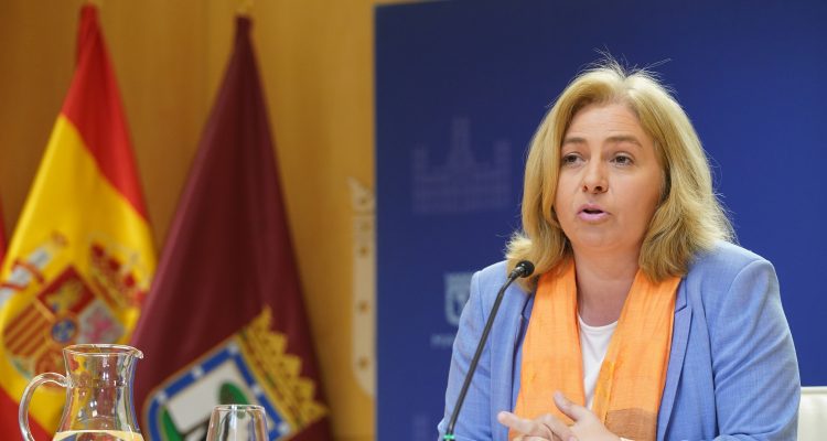 La vicealcaldesa y portavoz municipal durante la rueda de prensa posterior a la Junta de Gobierno