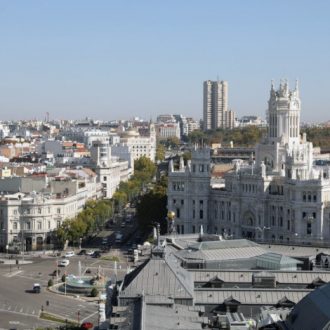 Vista general de la plaza de Cibeles