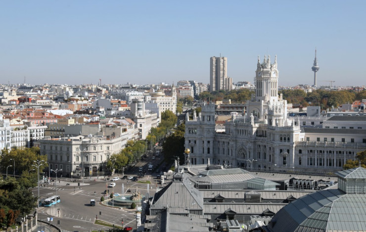 Vista general de la plaza de Cibeles